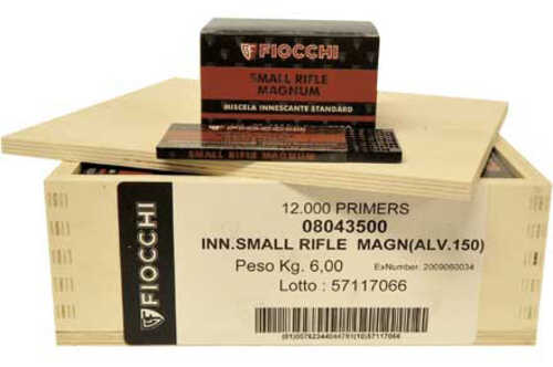 Fiocchi Ammunition Small Rifle Magnum Primers 12000 Count Case (8 Boxes of 1500)
