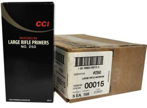 CCI #250 Magnum Large Rifle Primer 5000 Count Case