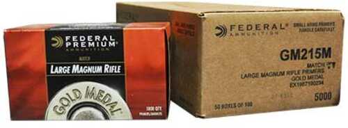 Federal Gold Medal Magnum Large Rifle Match Primer #GM215M (5000 Count Case)