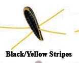 Click to see larger image. Betts Grunt Grub Spin-nickel 1/16 12/cd Black Yellow Stripes 022GRRL-24N