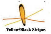 Betts Grunt Grub Spin-nickel 1/16 12/cd Black Yellow Stripes 022GRRL-24N