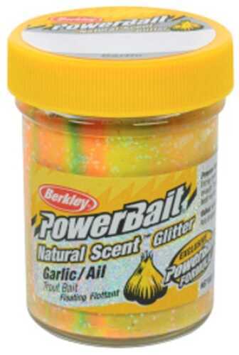 Berkley PowerBait Natural Scent Glitter Trout Bait Garlic, Rainbow 1203187