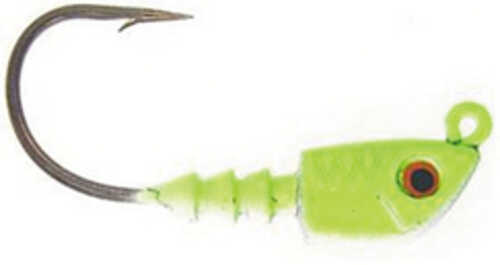 Bass Assassin Jighead 1/8oz 4pk Chartreuse Flash - Freshwater