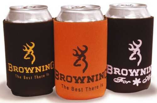 AES Outdoors Browning Can Coozie Black/Yellow BR-CAN-Black