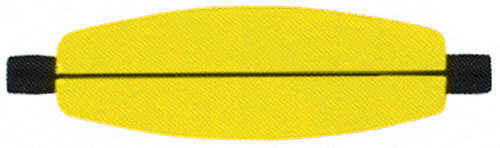 Comal Floats Foam Slotted Cigar 2 1/2in Yellow 100 per bag C250SY-img-0