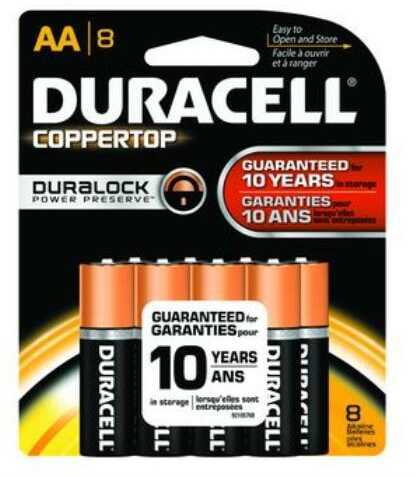 Duracell Alkaline Battery Coppertop Aa 8/Pk Model: 80235090