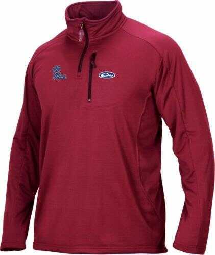 Drake Waterfowl 1/4 Zip Ole Miss Red L/S X-Large