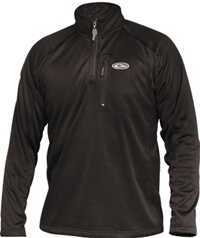 Drake Waterfowl Breathlite 1/4 Zip Shirt Black Long Sleeve Large