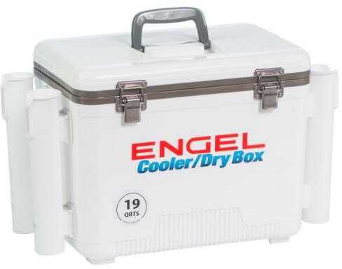 19 Quarts Rod Holder Cooler and Drybox in White