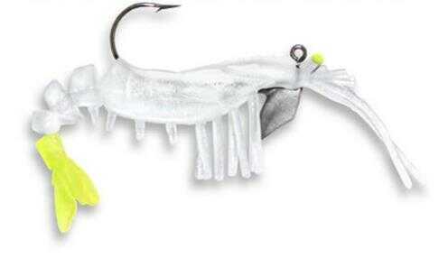 Egret Vudu Glow Shrimp 3In 2Pk Ghost/Chartreuse Tail Model: E-VSG35-14-37