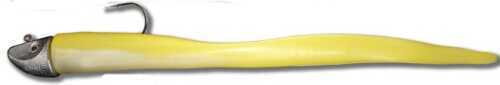 Al Gags Lures Whip It Eel 4oz 10in 8/0 Yellow Pearl EEL4-08
