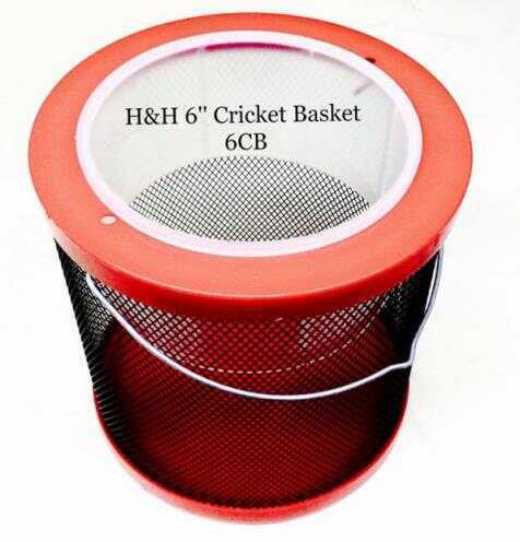 H&H Cricket Basket 6In Round Red/Black Model: 6CB