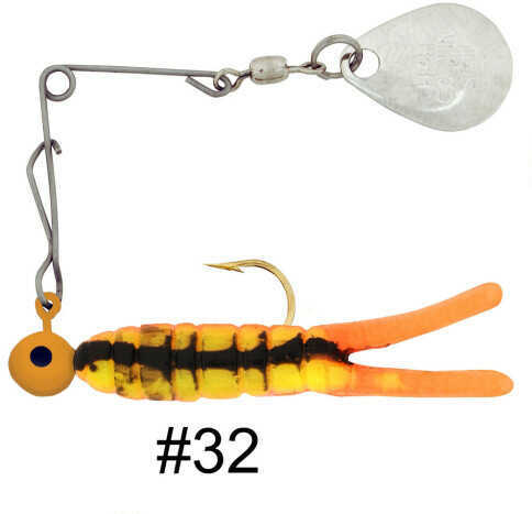 H&H Lure H&H Grub Spin-Nickel 1/32 12/cd Fire Orange Craw CGS-32