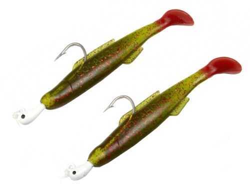 H&H Lure H&H Double Rig Cocahoe 1/4 12pk Avo/Red Glt/ft ICMDR-35-35