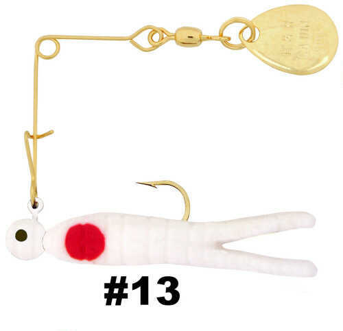 H&H Lure H&H Cajun Spin-Nickel 1/16 12/cd White/Red Dot CS-13