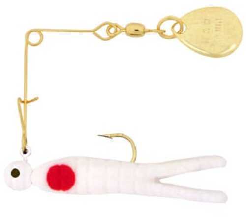 H&H Lure H&H Cajun Super Spin-Gold 3/16 12/cd White/Red Dot CSSG-13