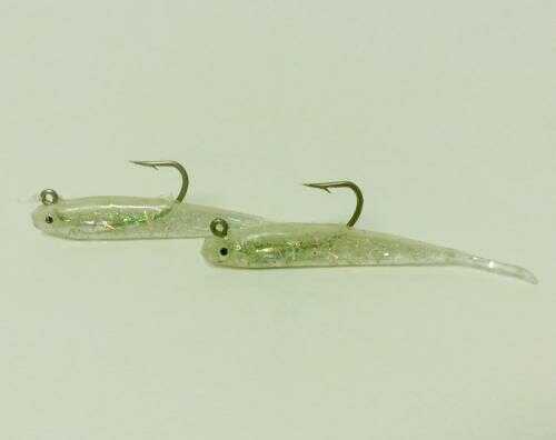 H&H Lure Glass Minnow Double Rig 1/8Oz Moon Glow