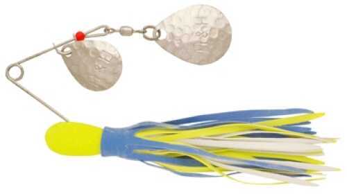 H&H Lure H&H Double Willow Spinner 3/8 6pk Chart-Chartreuse/Blue/Whit HHHWLDS-48