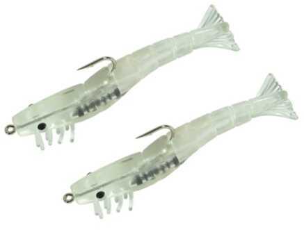 H&H Lure H&H TKO Shrimp Double Rig 1/4oz Clear/Clear TKODR14-165
