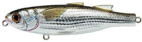LIVETARGET Lures / Koppers Fishing and Tackle Corp Usa Mullet Walking Bait 4 3/4in Silver/Brown MUW120T934