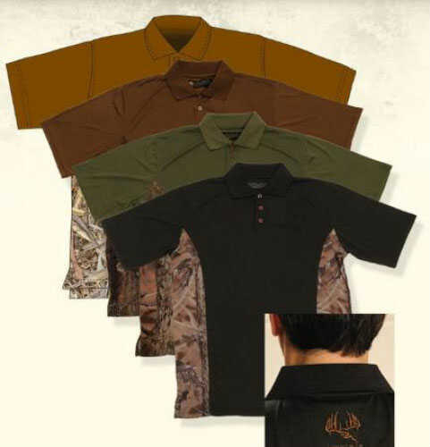 Longleaf Camo Drywear Polo Shirt Black / Lbn Md#: 035BLKLBNXXXL