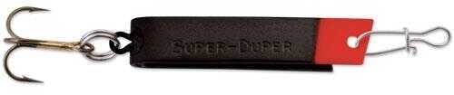 Normark Luhr Jensen Super Duper Spoon 1-1/8in Shiny Black/Fire Head 1303-501-0433