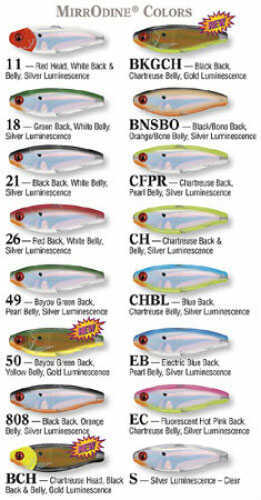 Mirrolure / L&S Bait L&S Mirrodine Mini Suspending 2-1/4in 3/16oz Chartreuse Head/Black Md#: 14MR-BCH