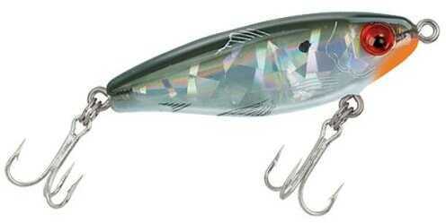 Mirrolure / L&S Bait MirrOdine Suspending Twitchbait 2-5/8" Green Back/Whit/Silver-Broken Glass Series Md: 17M