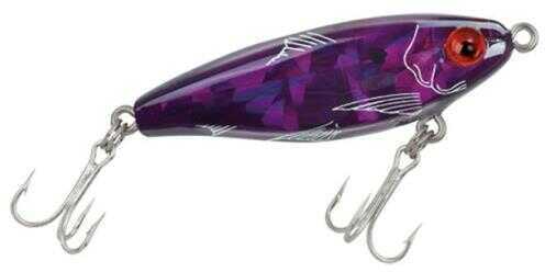 Mirrolure / L&S Bait L&S Mirrodine Broken Glass Series 2-5/8In 3/8Oz Purple Demon/Sil Model: 17MR-PDSBG