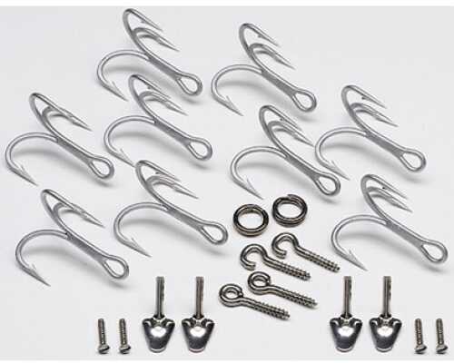 Mirrolure / L&S Bait L&S Mirrodine Hook Kit Replacement Hooks/Splt Rings HKM