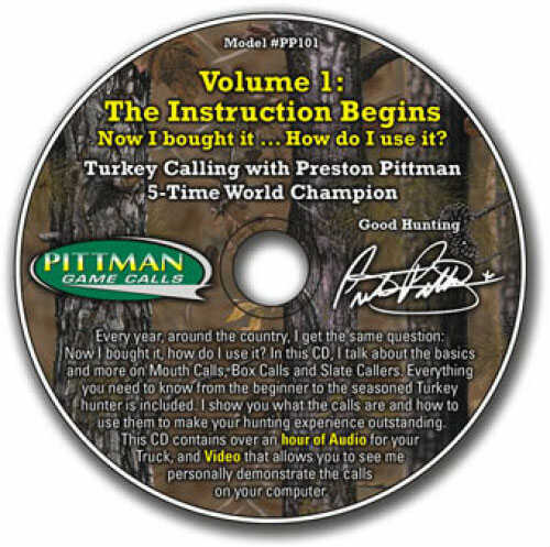 Pittman Game Calls DVD The Instruction Begins Md#: PP101