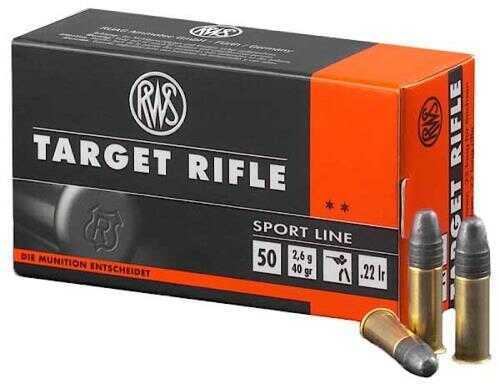 22 Long Rifle 50 Rounds Ammunition RWS 40 Grain Lead