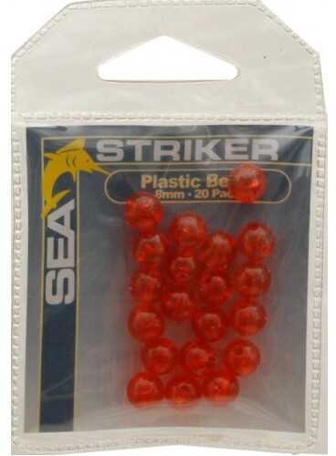 Sea Striker Plastic Bead Red 8mm 20pk 8RB