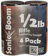 Sonic Boom Targets Exploding 1/2 Lb Rifle 4 Pack Model: Sbthp4p