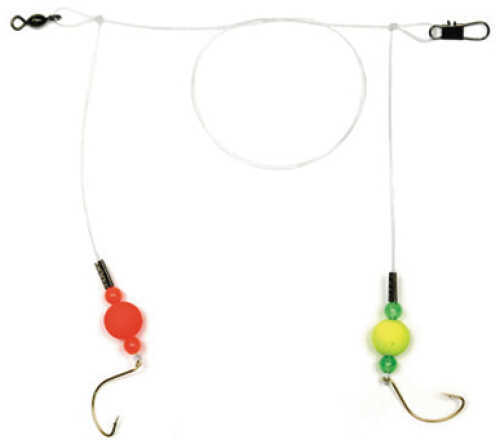 Sea Striker Spot/Pompano Rig Circle Hook - #2 Red/Yel Flts SKP2