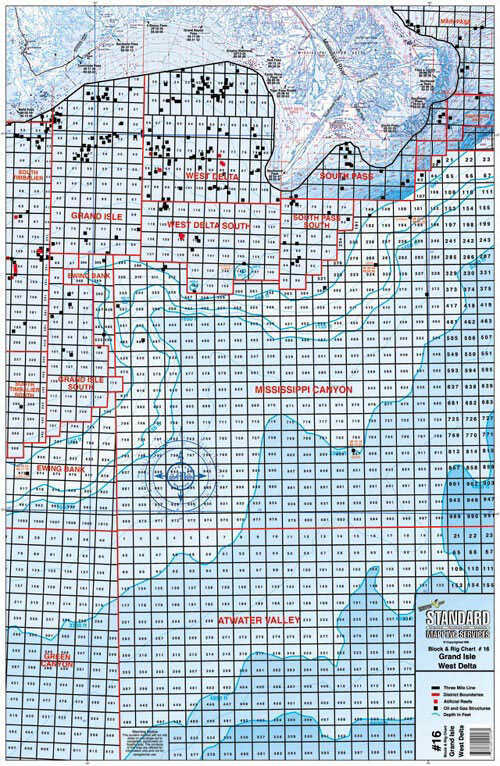 Standard Map Laminated Block & Rig Chart Md#: M016