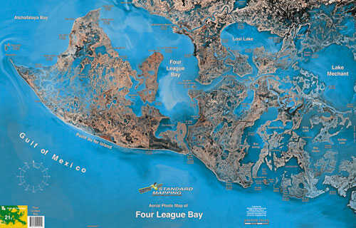 Standard Map Laminated Four League Bay Md#: M021