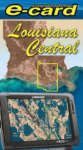 Standard Map E-Card La Central Grande Isle-Marsh I Model: SM:LA-CEN