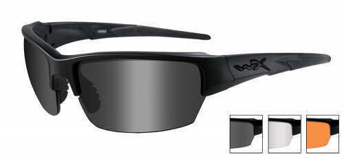 Wiley X Inc. Sunglasses Saint with 3 Lens Smoke Grey/Clear/Light Md: CHSAI06