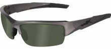 Wiley X Inc. Polarized Sunglasses Valor Smoke Green/Metallic Silver Md#: CHVAL04