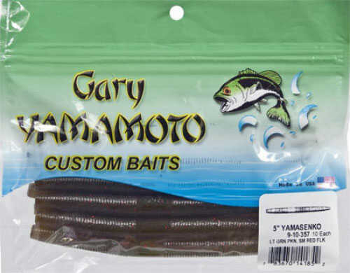 Gary Yamamoto Senko 5in 10/ per bag Light Green Pumpkin/Red Md#: 9-10-357