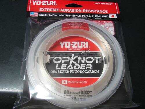 Yo-Zuri America Topknot Leader 30 Yards - Natural Clear Model:TKLD80LBNCL30YD