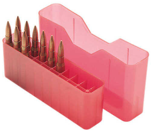 MTM <span style="font-weight:bolder; ">Rifle</span> Slip-top 20 Round 7mm rem -338 Win Mag Clear Red J-20-LLD-29