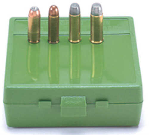 MTM Handgun Ammunition Box .50 AE / SW Mag 480 <span style="font-weight:bolder; ">Ruger</span> 64 Round Flip Top Style in Green