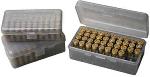 MTM Ammunition Box 50 Round Flip-Top Original 41 44 Mag 45 LC Clear Smoke PL-4-41