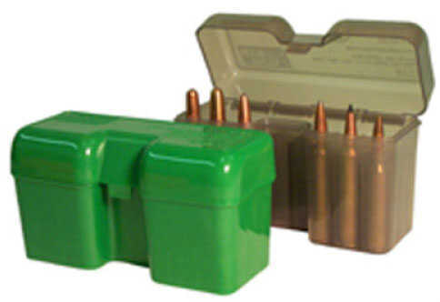 MTM Ammunition Box 22 Round Flip-Top 375 Rem UM<span style="font-weight:bolder; "> 416</span> Rig Clear Smoke RF22-LM-41