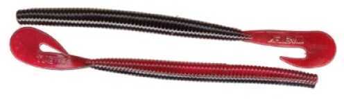 Netbait Big Bopper Worm 15 per bag Black Red Shad Md#: 27080