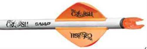 New Archery Quikfletch Vanes 6/pk 2in 1 White / 2 Orange 60-889