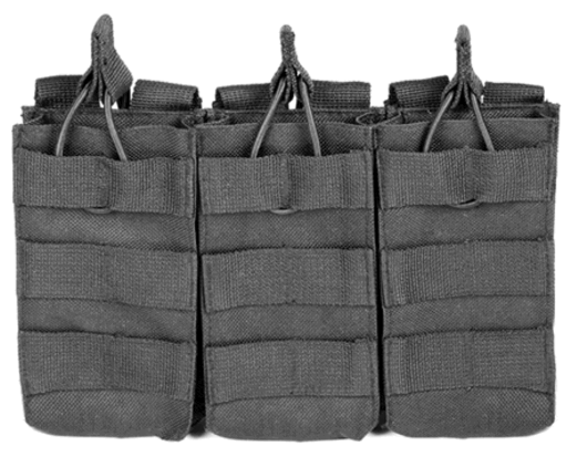 NCSTAR Triple AR Magazine Pouch Nylon Black MOLLE Straps for Attachment Fits Three AR Style Magazines CVAR3MP2928B