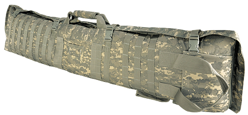 NCSTAR Rifle Case Shooting Mat 48" Unfolds to 66" Shooters Nylon Gray Digital Camo Exterior PALS Webbing